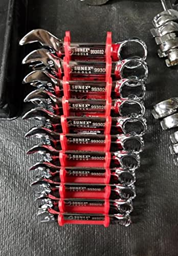 JSP Manufacturing 11-Tool Gripper Wrench Organizer Tool Tray Kit for Stubby or Line Wrenches (4 Piece Kit  Black & Red) - Image 4